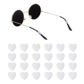 QUARKZMAN 15 Paar Brillen Ohrgriff Herzförmiges Silikon Brillenbügel Stopper Anti Rutsch Brillenhalter für tägliche Brillen Sonnenbrillen, Weiß