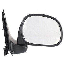 For Ford F-150 1997 98 99 00 01 2002 Door Mirror Passenger Side | Manual | Rectangular | Black | Pickup | Replacement For 1L3Z 17682 GAA | FO1321132