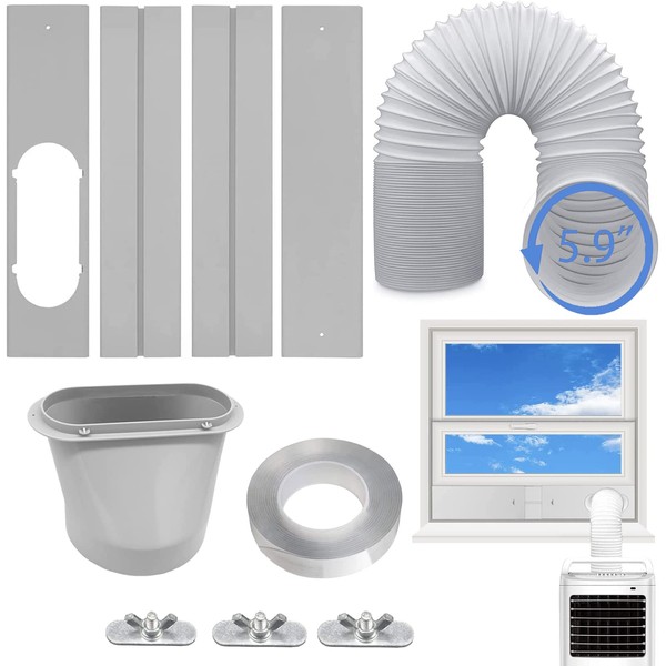 Coolaihan Portable Air Conditioner Vent Kit with 5.9" Exhaust Hose