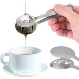 Mr. Gadget's Solutions® Stainless Steel Tea Bag Tongs Teabag Squeezer Strainer Ice Cube Sugar Tong