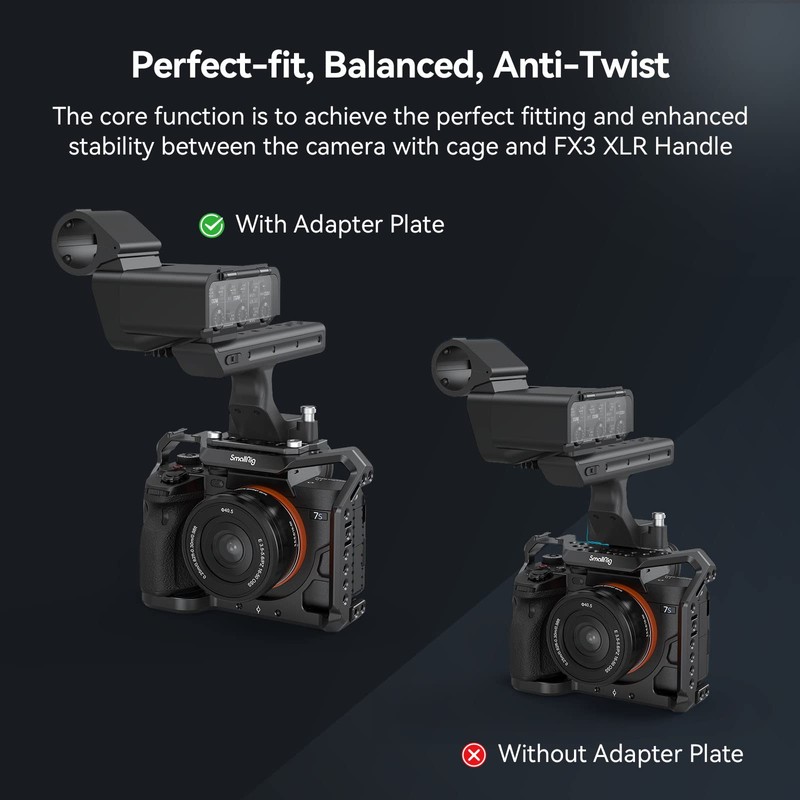 SMALLRIG Mounting Plate Adapter Plate for Attaching FX3 / FX30