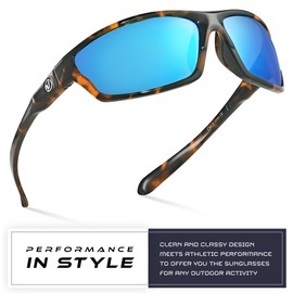 Nitrogen Polarized Wrap Around Sport Sunglasses for Men Women UV400 Driving Fishing Running Wraparound Sports Shades Sun Glasses