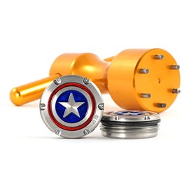 19th Hole Custom Shop 2 of 25g Deluxe Tour Style Weights for Scotty Cameron Putters + Wrench, America Shield (Gold)