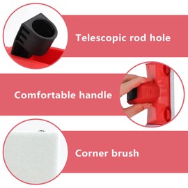 Paint Edger Tool Multifunctional Paint Trimmer Tool Paint Pad Applicator with Pad Nylon Bristles Edges Pad Painter for Ceilings and Walls (Red)