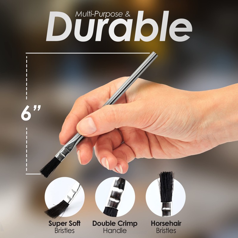 Acid Brushes - 48 Count 3/8 Inch Horsehair Acid Flux