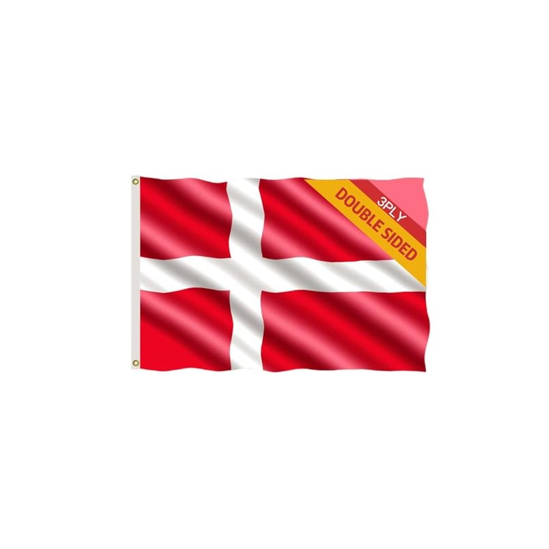 Double Sided 3ply Denmark Flag 2X3 FT, Danish National Flag,Dane