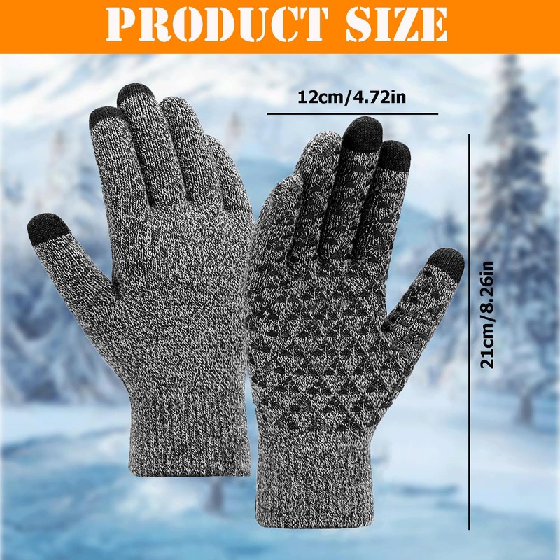 USB Heated Gloves, Double-Sided Heating Winter Thermal Gloves for Men