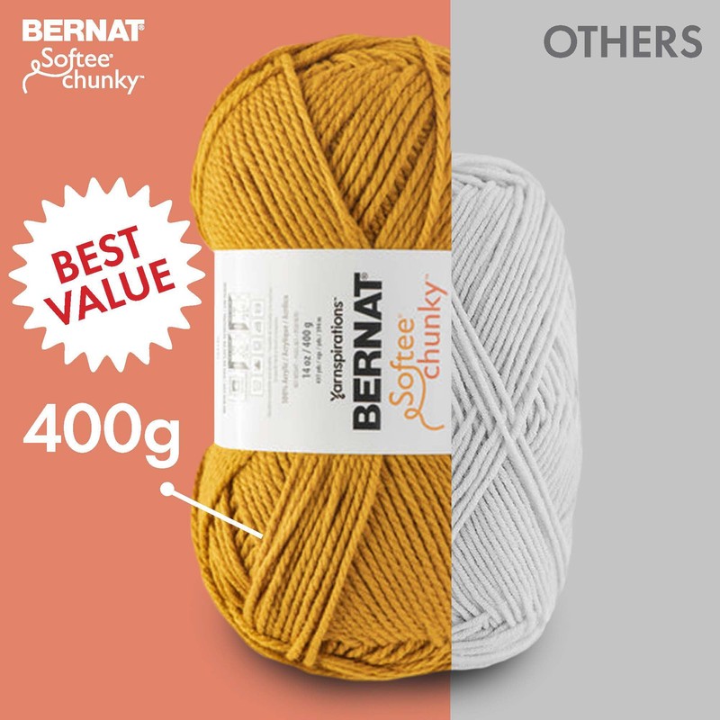 Bernat Softee Chunky BB Yarn, Pack of 1, Teal