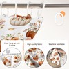 Lindameler Fall Shower Curtain for Bathroom Autumn Farmhouse Floral Pumpkin