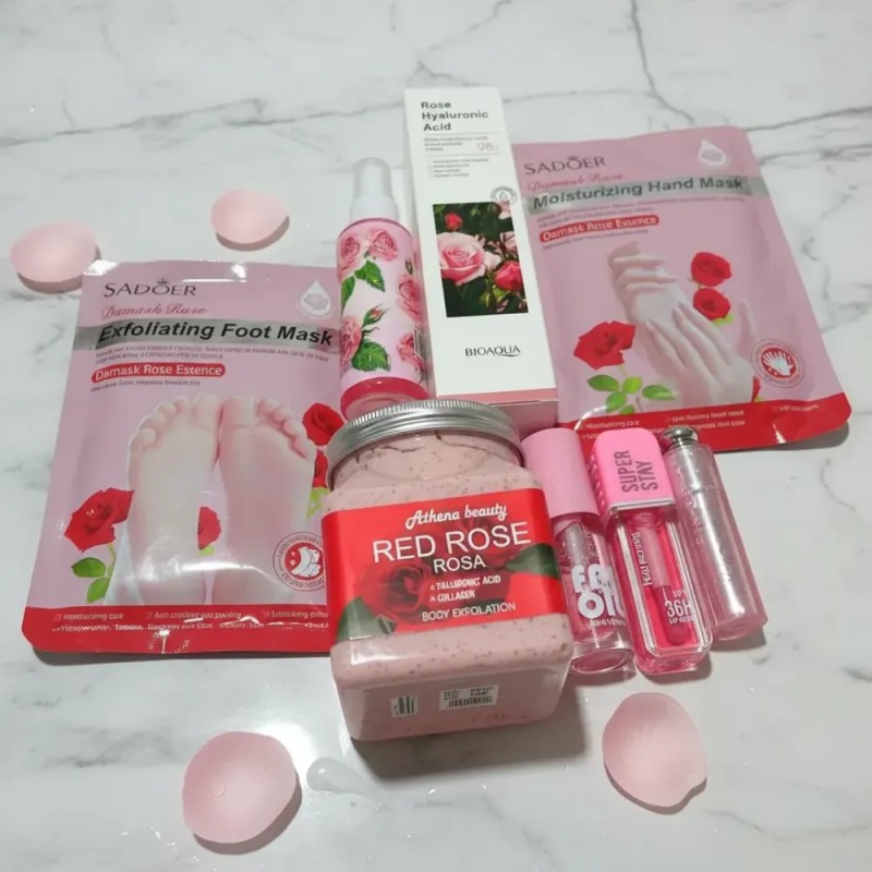 Paquete De Limpieza Facial Y Humectación De Rosas Belleza