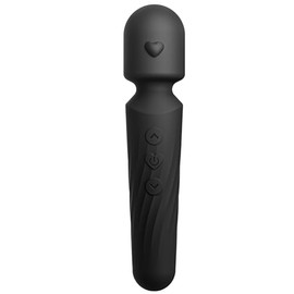 MANFLY Multifunctional Electric Travel Back Massager, 10 Modes 5 Speed Powerful Silent Waterproof Handheld Neck Muscle Massage Tool (Black)