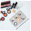 FOMIYES Set of Makeup Mixing Tray Spatula Stainless Steel Palette