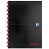 Oxford Black n' Red A4 Glossy Hardback Wirebound Notebook Ruled,