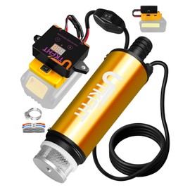 UTKFHT Mini Water Pump Compatible with Dewalt 20V Battery, 500GPH Draw Water Pump with 8.2FT Cable, Adjustable Low Voltage Protection, Portable Water Transfer Pump for Pool Basement Rain Barrel Garden