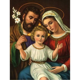 F-CANLAN Round Full Drill Diamond Painting Kit, 5D DIY Virgin Mary God Paint with Diamonds Virgin Mary Diamond Art Painting by Numbers God Diamond Painting with Gem for Room Decor (12X16 inches)