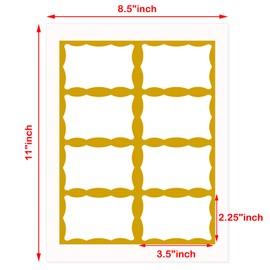 Name Tag Stickers,Printable Name Labels 200pcs,3.5" x 2.25"Address Labels, 8.5" x 11 "Computer Size Paper Lables Stickers for Laser/Inkjet Printer (Blue, 3.5" x 2.25")