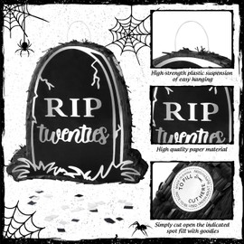 Quera Rip Twenties Pinata Funny 14 x 14.4 x 3 Inch Funeral Pinata with Stick Blindfold and Confetti Paper Fits Candy Favors for Adult 30th Birthday Anniversary Party Supplies Decoration Prop