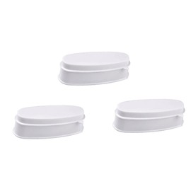 Beatifufu 3pcs Nail Dipping Powder Box French Nail Dip Mold Shimmer Nail Polish Tip Dip Tray Nail Stuff Organizer Dipping Powder Nail Jar Glitter Containers Plastic Accessories White Simple