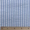 Seersucker Striped Fabric, Color Blue/White, 57" Wide x 1 Yard