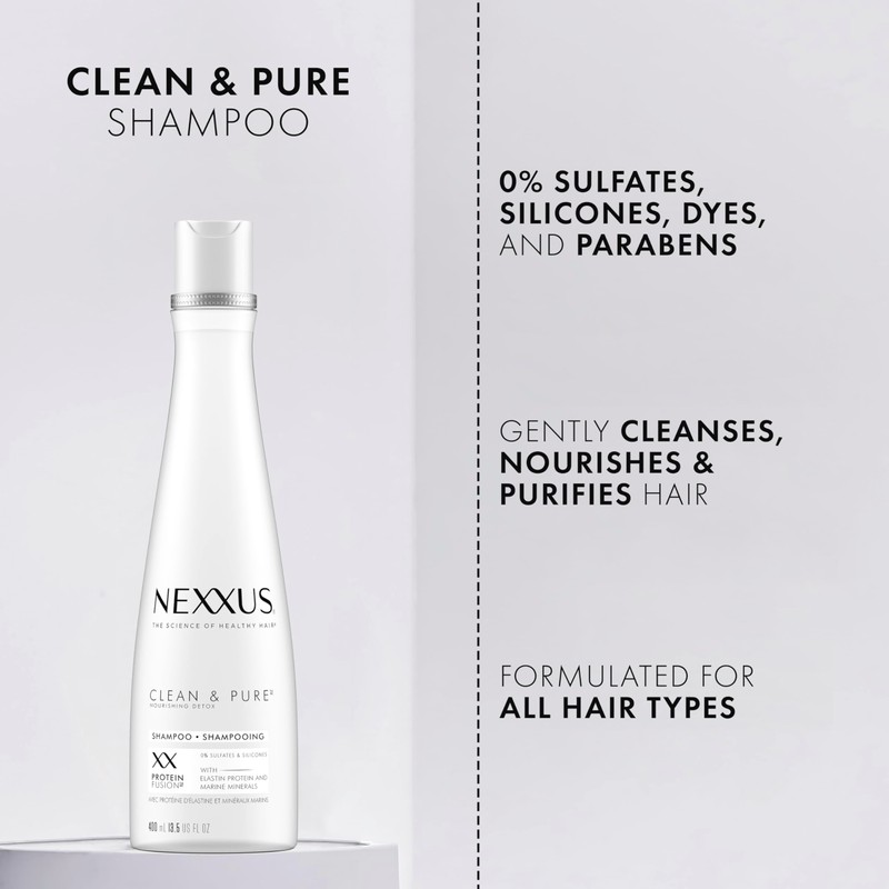Nexxus Clean and Pure Clarifying Shampoo With ProteinFusion, For Nourished
