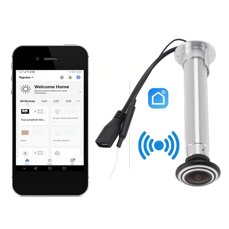 Door Eye Hole Camera 2 Way Talk Motion Detection 5G