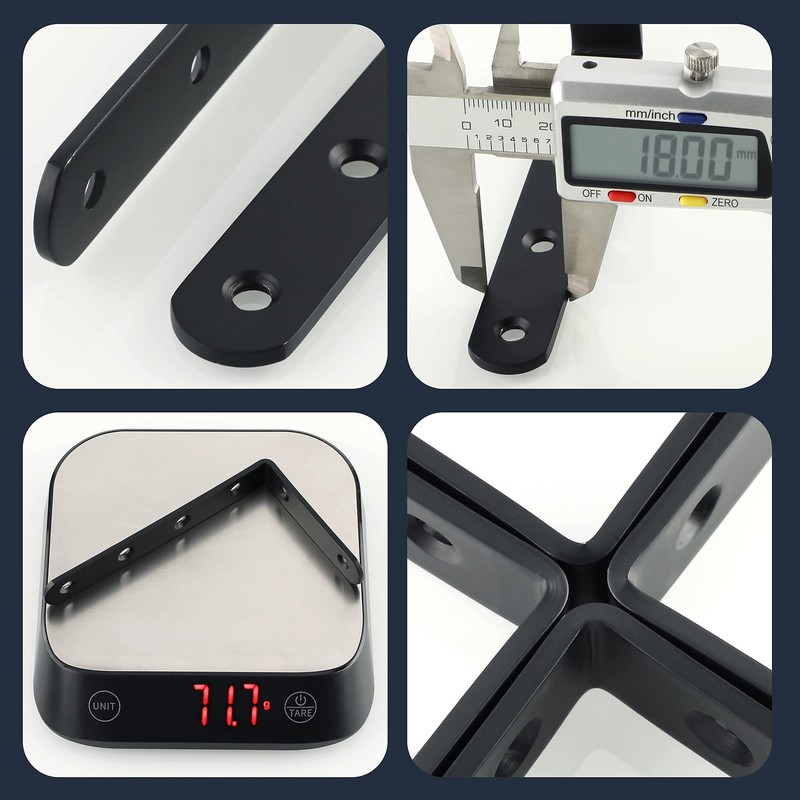 Sayayo Shelf Brackets 4Pcs, Heavy Duty Wall Brackets for Shelves