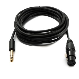 System-S Audio Cable 5 m XLR 3-Pin Female to 6.35 mm Jack Male AUX Adapter