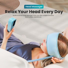 Ann Katy Rechargeable Electric Head Massager,Scalp & Head Airbag Massage with Percussion, Portable for Deep Relaxation, Stress Relief, and Improved Sleep,Gift for Mom, Grandma,Loved Ones
