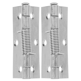Operitacx 2pcs Stainless Steel Self Closing Door Hinges Durable Replacement for Garage Cabinet and Shed Doors High Hardness Spring Hinges Easy Install and Adjust Mute Effect