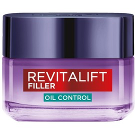 L'Oréal Paris Revitalift Filler 8H Oil Control Hyaluronic Gel Cream, Reduces Oiliness & Mattifies Skin, Gel-texture cream, Actively Regulate Sebum & Instantly Replumps Skin, 50ml