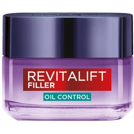 L'Oréal Paris Revitalift Filler 8H Oil Control Hyaluronic Gel Cream, Reduces Oiliness & Mattifies Skin, Gel-texture cream, Actively Regulate Sebum & Instantly Replumps Skin, 50ml