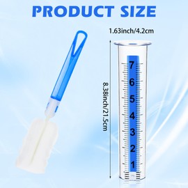 Rain Gauge Replacement Tube Accurate Rain Gauges 7" Upgrade Freeze Proof Outdoor Rain Gauges Plastic Tube Large Guage with 1 Clean Brush Crack Resistance for Garden Yard Home Fence Lawn Farm