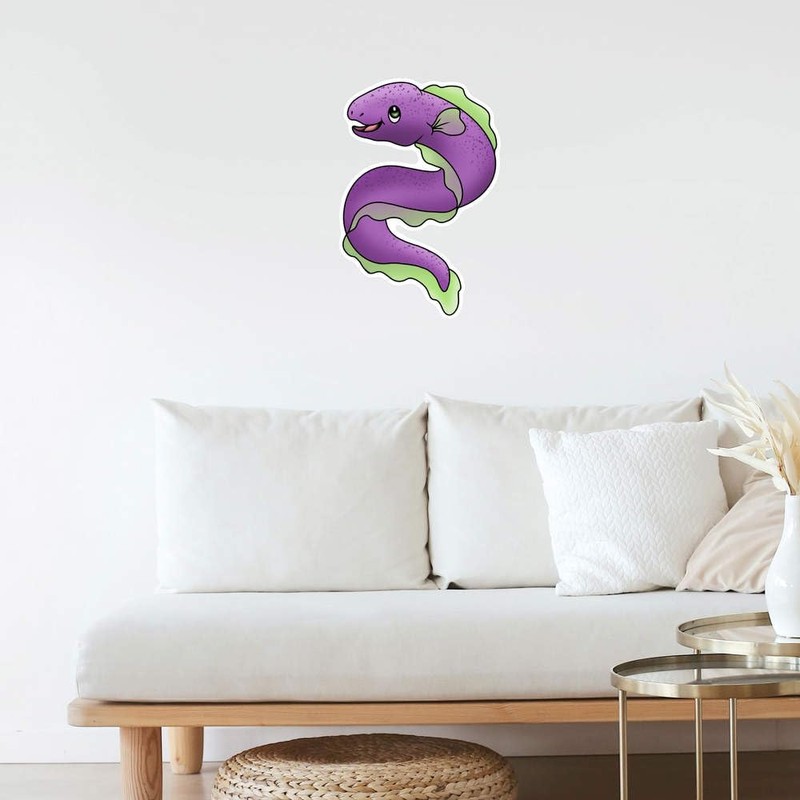 Extra Large 460mm 'Cute Moray EEL' Permanent Sticker Decal for