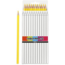 Colortime Buntstifte, Mine 3 mm, L 17 cm, Gelb, Basic, 12 Stück