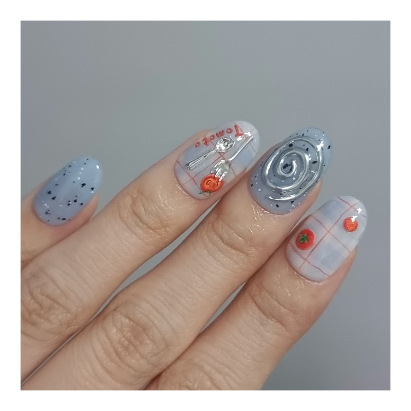 Wary Tomato Homemade Nail Tips - Short Ballerina / 워리