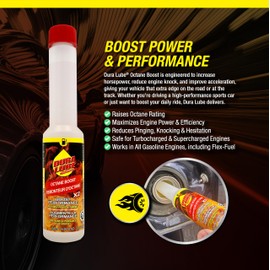 DURA LUBE Octane Booster | Boosts Engine Power & Performance | Reduces Knock & Ping | 5.25 oz., Single