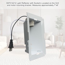 S97014212 Light Reflector with Socket for Broan NuTone 763N HB80RL 678 679 Bathroom Ventilation Fan. Fit for Broan Various Models