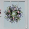 24 Inch Purple Wreath for Front Door with Eucalyptus Leaves