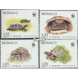 Prophila Collection Monaco 2046-2049 (complete edition) 1991 Turtles (stamps for collectors) Amphibians/Reptiles/Saurs