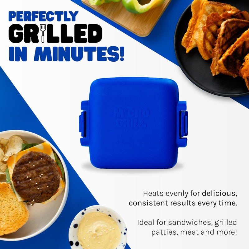 Toastie Maker, Microwave Grill, Sandwich Toaster, 3 Minute Grilled Cheese,