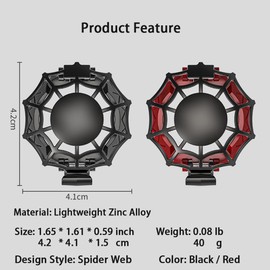 K LAKEY Push Start Button Cover, Universal Engine Ignition Decorations Zine Alloy Accessories Motorcycle Key Switch Black