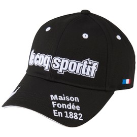 Le Coq Sportif Golf QGBVJC00 Men's Cap, UV Care, UPF 30, Classic Golf, BK00 (Black)