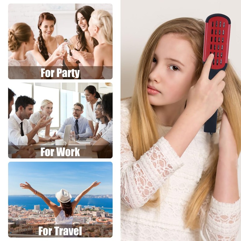 STYLANCE Boar Bristle Clamp Hair Brush, Ceramic Double Sided Brush
