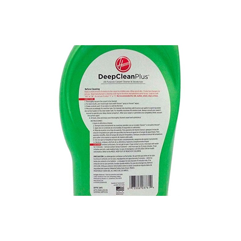 16 OZ Hoover Deep Clean Plus All Purpose Carpet Cleaner