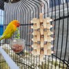 Fenteer Bird Toy Parrot Toy with Wood Beads Parrot Cage