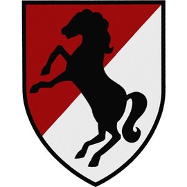 11th Armored Cavalry Regiment Combat Service Badge 2.75" x 3.5" Sticker