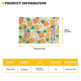 ZFRXIGN Boho Placemats Set of 4 Tribal Southwestern Place Mats Kitchen Dining Table Place Mats Washable Table Accessories Native American Brown