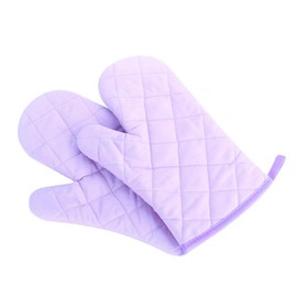 Voarge Oven Gloves, Heat Resistant Oven Gloves, Thickened Heat Resistant Oven Gloves, Pot Holder, Baking Gloves, 1 Pair (Lilac)
