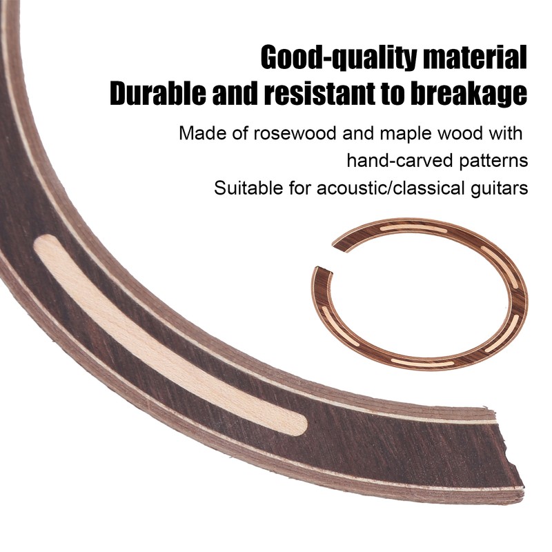 Guitar Soundhole Decal SelfAdhesive Ring Sticker Decoration Accessories Maple Rosewood