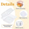 Evnlo 50 Count Clear Plastic Containers with Lids for Food,